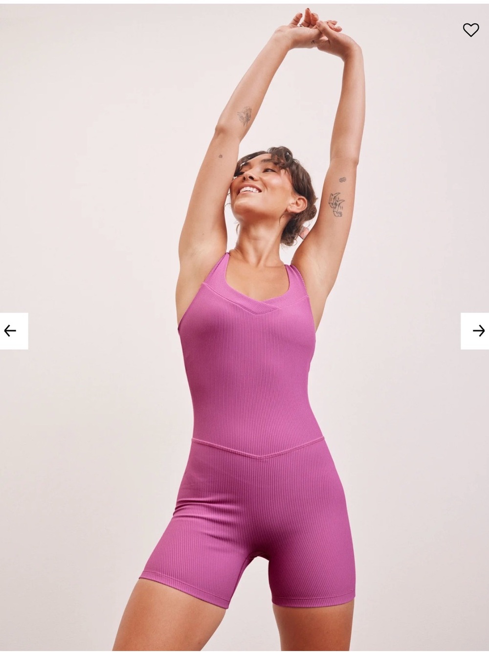 Beyond Yoga Routine Ribbed Biker Jumpsuit